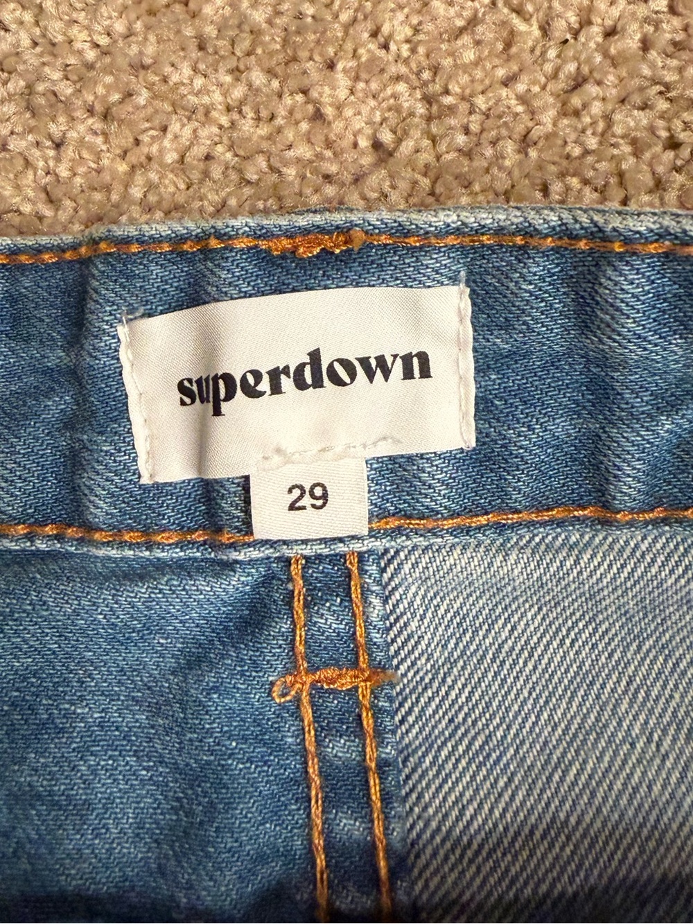 Superdown Lydia Two Tone Shorts Denim Blue Multi NWT Size 29 - Picture 4 of 6